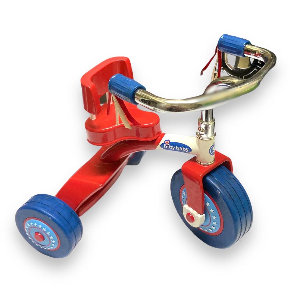 American Girl Bitty Baby Tricycle Red Blue Silver Retired 2006